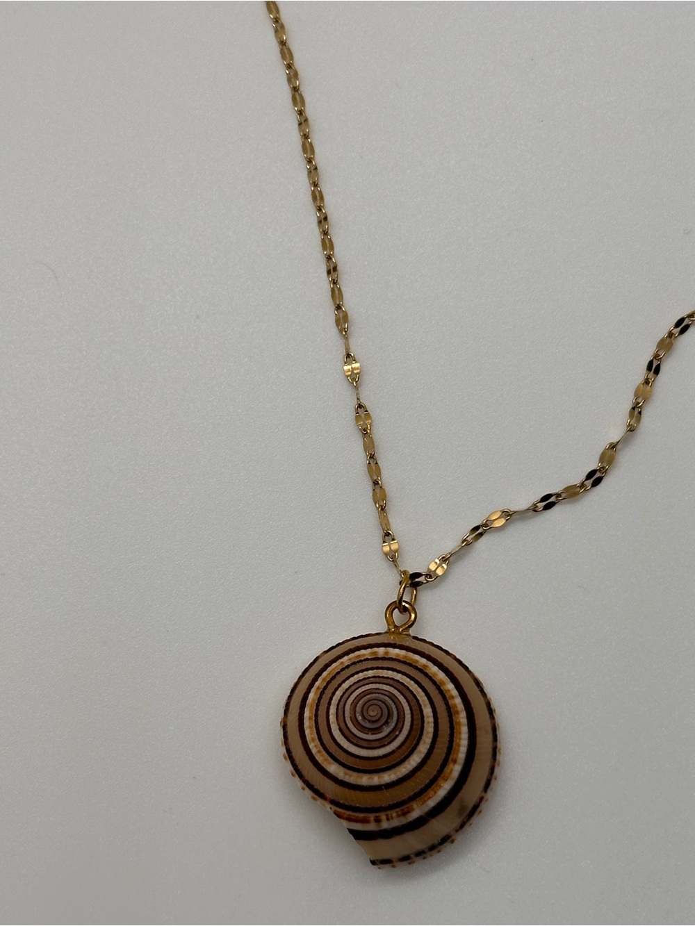 Gold Spiral Pendant Necklace